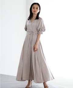 【極美品】anuans ラクーンラグランスリーブワンピース sizeF セール】ウエストタックラグランスリーブワンピース（ワンピース
