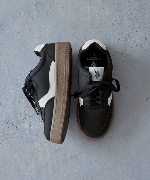 U.S. POLO ASSN.(ユーエスポロアッスン)の「U.S. POLO ASSN. /ユーエスポロアッスン 別注 ワンポイントロゴ 配色ボリュームソールスニーカー(スニーカー・レディース・ブラック/ホワイト・25cm/24cm/23.5cm)」の12枚目の写真