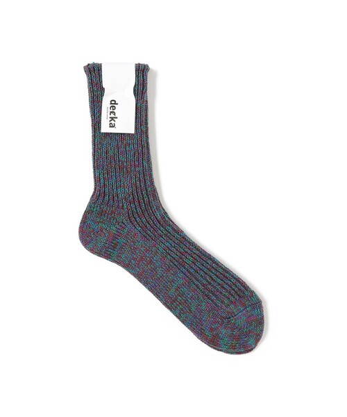 B:MING by BEAMS（ビーミングバイビームス）の「【別注】decka quality socks / ミックス クルー ソックス（ソックス/靴下・メンズ・パープル/オレンジ/グリーン/イエロー系その他2・ONE SIZE）」の2枚目の写真