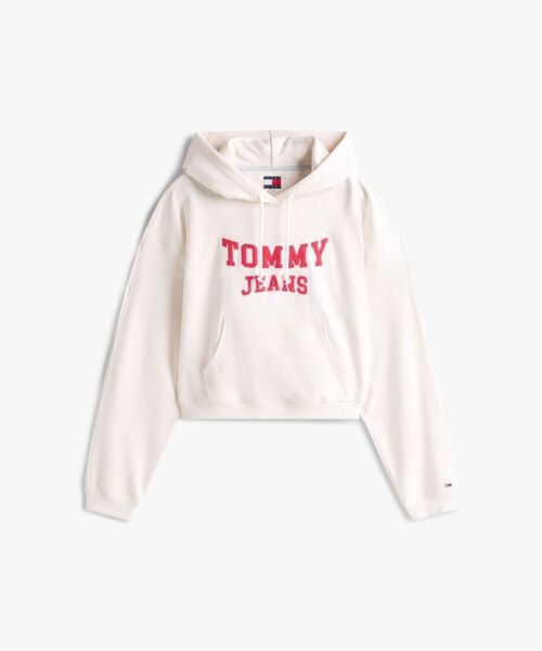tommy jeans(トミー ジーンズ)の「ボクシークロップドバーシティパーカー(スウェット・レディース・エメラルド/ホワイト・X-SMALL/SMALL/MEDIUM)」の5枚目の写真