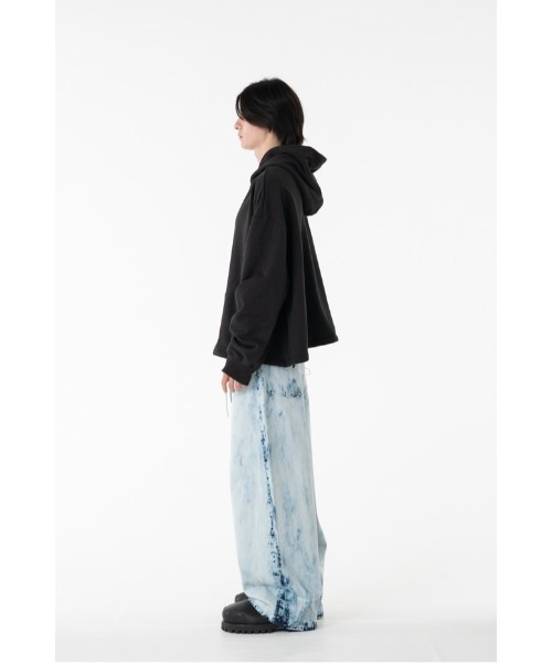 DISCOVERED（ディスカバード）の「TUCK SWEAT HOODIE（パーカー・メンズ・グレー/ブラック・SMALL/LARGE）」の5枚目の写真