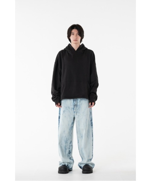 DISCOVERED（ディスカバード）の「TUCK SWEAT HOODIE（パーカー・メンズ・グレー/ブラック・SMALL/LARGE）」の8枚目の写真