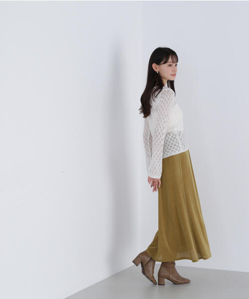 NATURAL BEAUTY BASIC(ナチュラルビューティーベーシック)の「◇ベロアライクナロースカート(スカート・レディース・ライトグリーン/ダークブラウン/ベージュ・MEDIUM/P/S)」の12枚目の写真