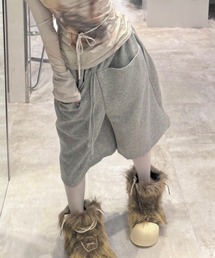 Never mind the XU / Chikashitsu+ | 【Nerd out XU】straight loose sweat shorts / 【ナードアウトエックスユー】ストレートルーズワイドスウェットハーフパンツ(スウェットパンツ)