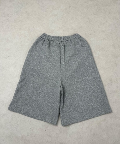 Never mind the XU / Chikashitsu+(ネバーマインド ザ エックスユー / チカシツプラス)の「【Nerd out XU】straight loose sweat shorts / 【ナードアウトエックスユー】ストレートルーズワイドスウェットハーフパンツ(スウェットパンツ・メンズ・グレー/ブラック・M/XL)」の22枚目の写真