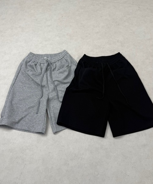Never mind the XU / Chikashitsu+(ネバーマインド ザ エックスユー / チカシツプラス)の「【Nerd out XU】straight loose sweat shorts / 【ナードアウトエックスユー】ストレートルーズワイドスウェットハーフパンツ(スウェットパンツ・メンズ・グレー/ブラック・M/XL)」の19枚目の写真