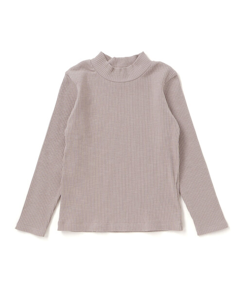 BeBe(ベベ)の「シャギーニットキャミビスチェ+テレコハイネック長袖Tシャツセット(Tシャツ/カットソー・キッズ・グレー/オフホワイト・140cm/130cm/150cm/120cm/110cm)」の9枚目の写真