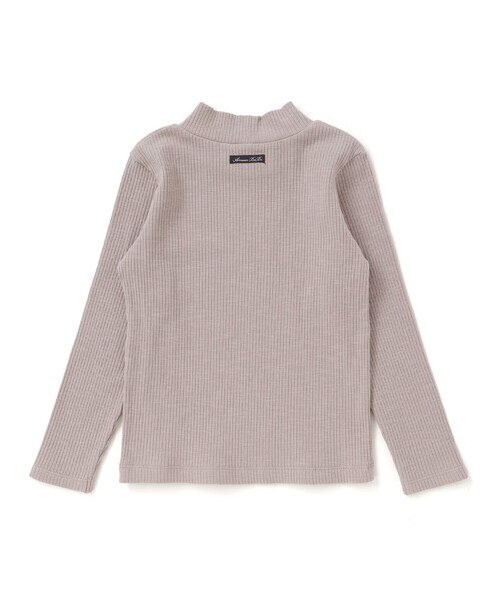 BeBe(ベベ)の「シャギーニットキャミビスチェ+テレコハイネック長袖Tシャツセット(Tシャツ/カットソー・キッズ・グレー/オフホワイト・140cm/130cm/150cm/120cm/110cm)」の10枚目の写真