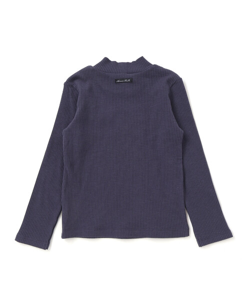 BeBe(ベベ)の「シャギーニットキャミビスチェ+テレコハイネック長袖Tシャツセット(Tシャツ/カットソー・キッズ・グレー/オフホワイト・140cm/130cm/150cm/120cm/110cm)」の14枚目の写真