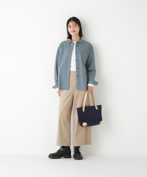 human woman(ヒューマンウーマン)の「◆オンブレーチェックオーバーシャツ(シャツ/ブラウス・レディース・ブルー系その他3・MEDIUM)」の16枚目の写真