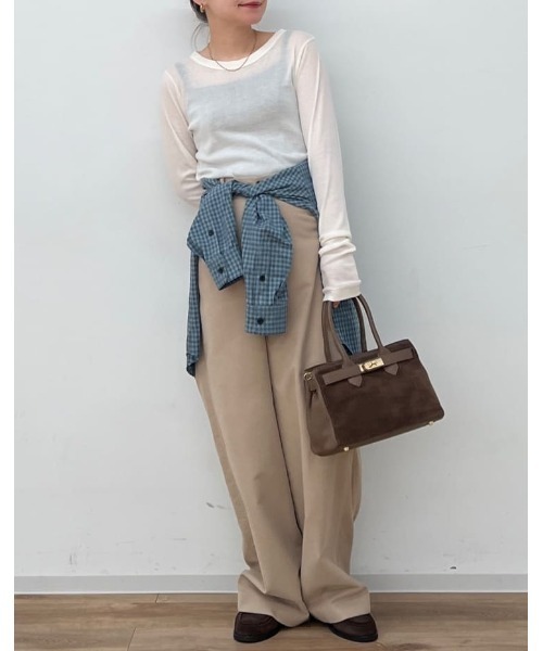 human woman(ヒューマンウーマン)の「◆オンブレーチェックオーバーシャツ(シャツ/ブラウス・レディース・ブルー系その他3・MEDIUM)」の2枚目の写真