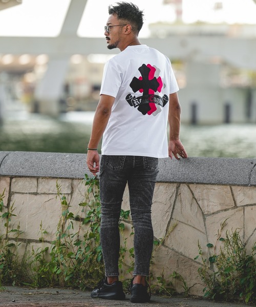 adamsJUGGLER（アダムスジャグラー）の「RTEGシェニールクロスティー（Tシャツ/カットソー・メンズ・ブラック/ホワイト・S/M/L/XL/XXL）」の9枚目の写真
