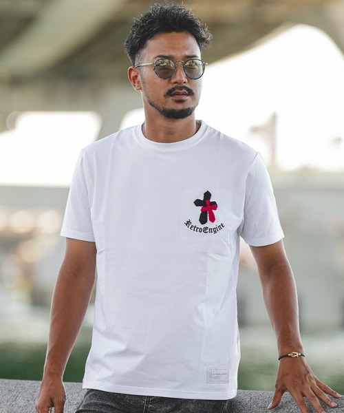 adamsJUGGLER（アダムスジャグラー）の「RTEGシェニールクロスティー（Tシャツ/カットソー・メンズ・ブラック/ホワイト・S/M/L/XL/XXL）」の10枚目の写真