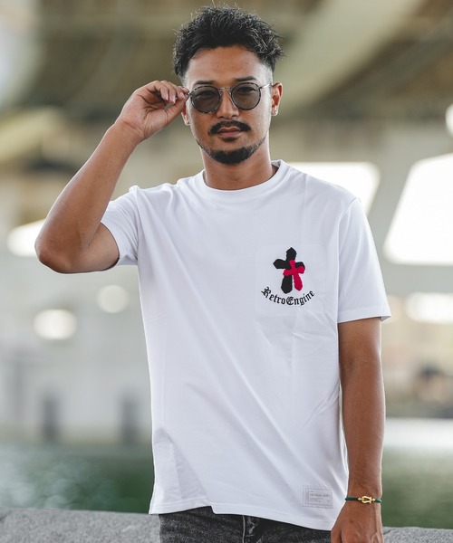 adamsJUGGLER（アダムスジャグラー）の「RTEGシェニールクロスティー（Tシャツ/カットソー・メンズ・ブラック/ホワイト・S/M/L/XL/XXL）」の12枚目の写真