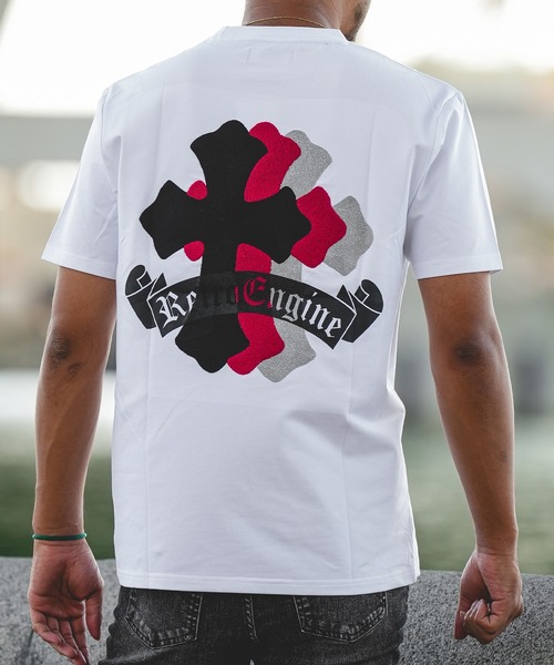 adamsJUGGLER（アダムスジャグラー）の「RTEGシェニールクロスティー（Tシャツ/カットソー・メンズ・ブラック/ホワイト・S/M/L/XL/XXL）」の14枚目の写真