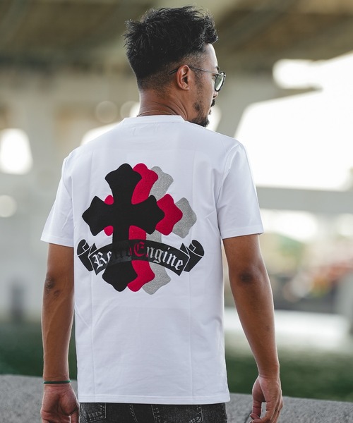 adamsJUGGLER（アダムスジャグラー）の「RTEGシェニールクロスティー（Tシャツ/カットソー・メンズ・ブラック/ホワイト・S/M/L/XL/XXL）」の15枚目の写真