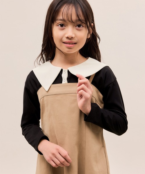 ROPE' PICNIC（ロペピクニック）の「【KIDS/キッズ】【吸水速乾】セーラーカラートップス（Tシャツ/カットソー・キッズ・ブラック/オフホワイト・S/M/L）」の2枚目の写真