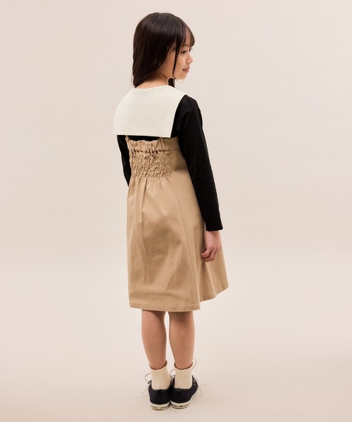 ROPE' PICNIC（ロペピクニック）の「【KIDS/キッズ】【吸水速乾】セーラーカラートップス（Tシャツ/カットソー・キッズ・ブラック/オフホワイト・S/M/L）」の18枚目の写真