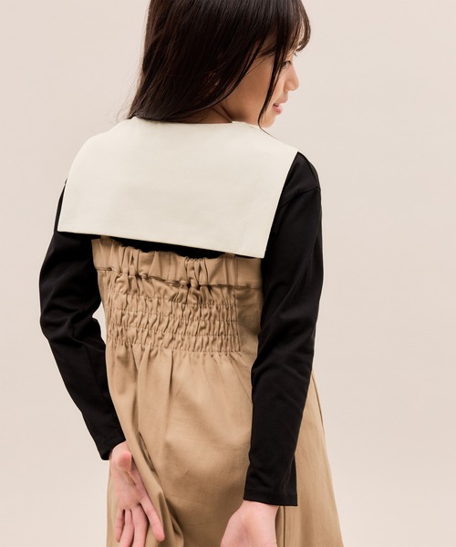 ROPE' PICNIC（ロペピクニック）の「【KIDS/キッズ】【吸水速乾】セーラーカラートップス（Tシャツ/カットソー・キッズ・ブラック/オフホワイト・S/M/L）」の19枚目の写真