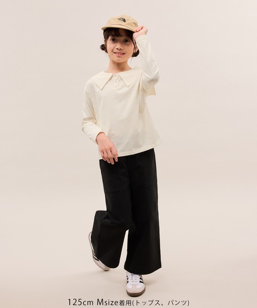ROPE' PICNIC（ロペピクニック）の「【KIDS/キッズ】【吸水速乾】セーラーカラートップス（Tシャツ/カットソー・キッズ・ブラック/オフホワイト・S/M/L）」の20枚目の写真