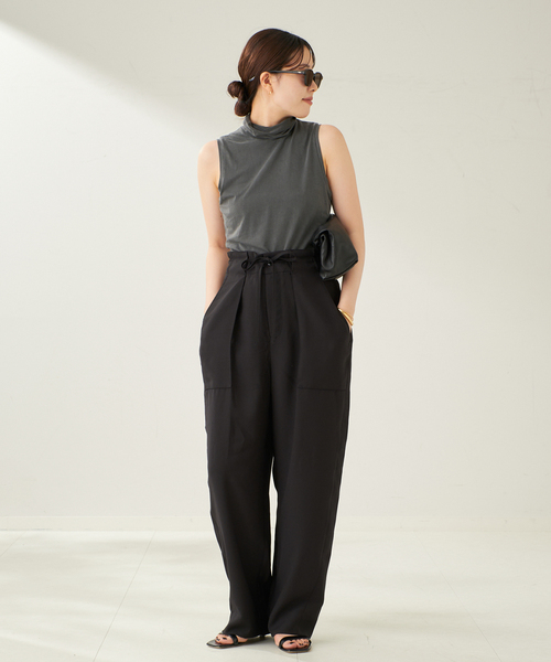 plage(プラージュ)の「ASHER / アッシャー Tessa Turtleneck タンク(Tシャツ/カットソー・レディース・スミクロ/モカ・FREE)」の3枚目の写真