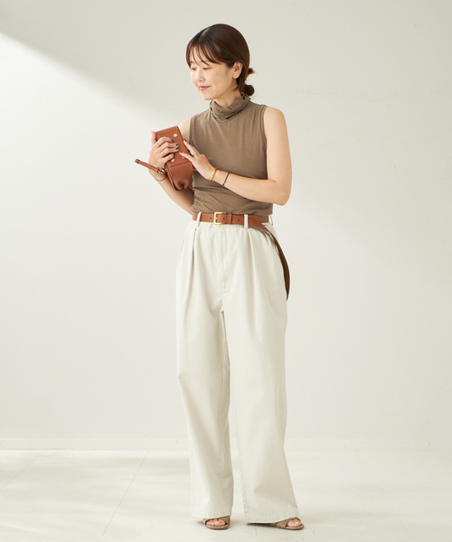 plage(プラージュ)の「ASHER / アッシャー Tessa Turtleneck タンク(Tシャツ/カットソー・レディース・スミクロ/モカ・FREE)」の4枚目の写真