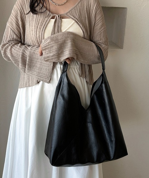 apres jour clair(アプレジュールクレア)の「【apres jour clai】合皮トートバッグ(トートバッグ・レディース・ブラック/ダークブラウン・FREE)」の1枚目の写真
