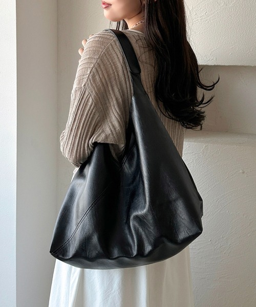 apres jour clair(アプレジュールクレア)の「【apres jour clai】合皮トートバッグ(トートバッグ・レディース・ブラック/ダークブラウン・FREE)」の3枚目の写真