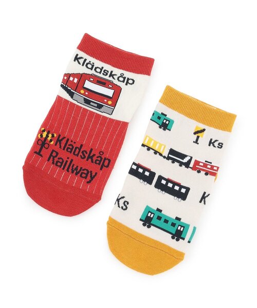 電車ショートソックス2足セット（ソックス/靴下）｜kladskap