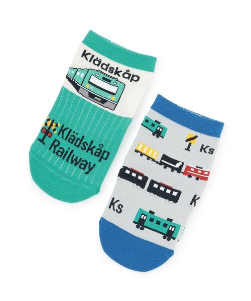 電車ショートソックス2足セット（ソックス/靴下）｜kladskap
