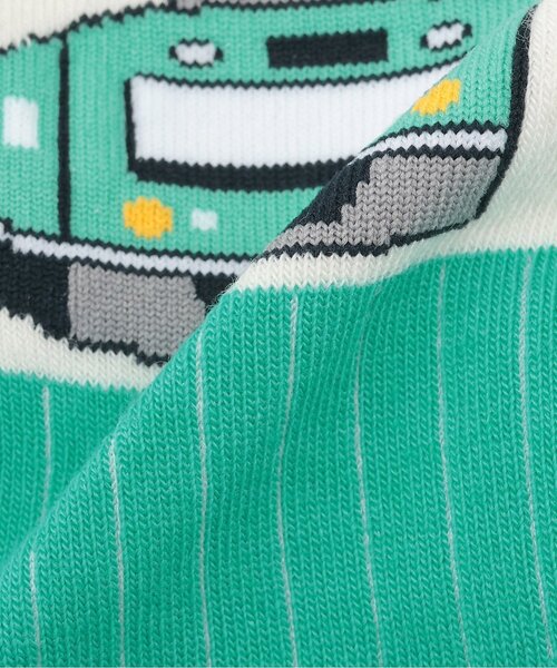 kladskap（クレードスコープ）の「電車ショートソックス2足セット（ソックス/靴下・キッズ・レッド/エメラルド・11-13cm/S(13-15cm)/M(16-18cm)/L(18-20cm)）」の6枚目の写真