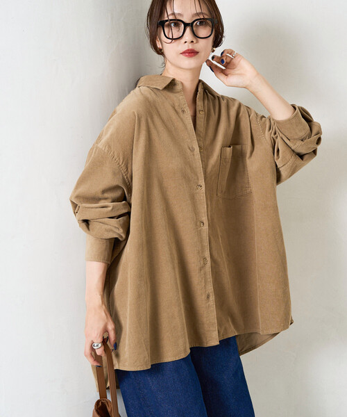 ヴェルサーチ　コーデュロイ　オーバーサイズシャツ　メデューサ　総柄　S ヴェルサーチコーデュロイオーバーサイズシャツメデューサ総柄S