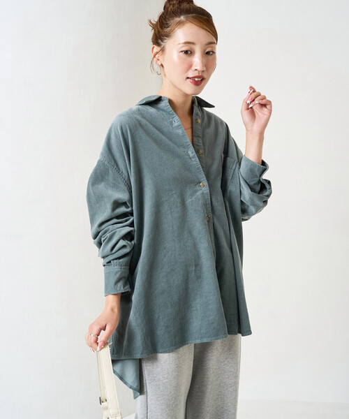 ヴェルサーチ　コーデュロイ　オーバーサイズシャツ　メデューサ　総柄　S ヴェルサーチコーデュロイオーバーサイズシャツメデューサ総柄S