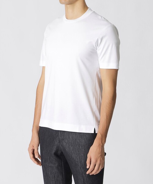 Paul Stuart（ポールスチュアート）の「【追加生産】「Dress Tee Shirts」コットンスムースショートスリーブドレスTシャツ/半袖カットソー（Tシャツ/カットソー・メンズ・ブラック/ホワイト・50/48/44/46/52）」の10枚目の写真