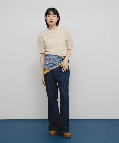 KBF（ケイビーエフ）の「フラワーデザインビッグスカーフ（バンダナ/スカーフ・レディース・オレンジ系その他/グリーン系その他・ONE）」の13枚目の写真