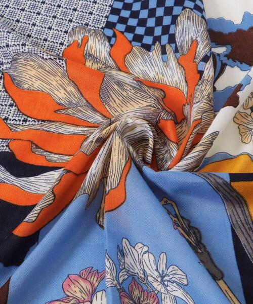 KBF（ケイビーエフ）の「フラワーデザインビッグスカーフ（バンダナ/スカーフ・レディース・オレンジ系その他/グリーン系その他・ONE）」の17枚目の写真