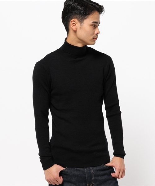 B:MING by BEAMS(ビーミングバイビームス)の「ビーミング by ビームス / リブタートルネックニット(ニット/セーター・メンズ・ブラック/オフホワイト/グレー・SMALL/MEDIUM/LARGE/X-LARGE)」の1枚目の写真