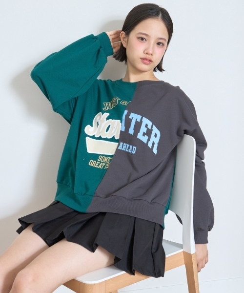 セール】【7days】リメイク風カレッジトレーナー（スウェット