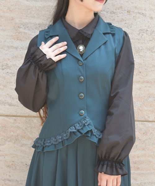 なー 2点 axes femme レースフリルベストチュニック なー様専用 2点 axes femme レースフリルベストチュニック