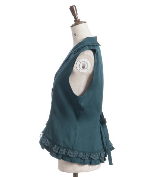 レースフリルミディベスト（ベスト）｜axes femme（アクシーズ