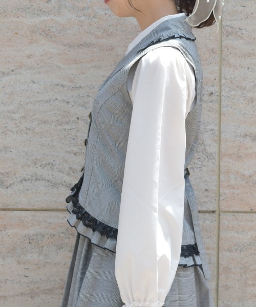 セール】レースフリルミディベスト（ベスト）｜axes femme（アクシーズ