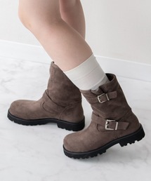 Bridget Birkin（ブリジットバーキン）の「【Bridget Birkin】オブリークトウエンジニアブーツ(553032)（ブーツ）」