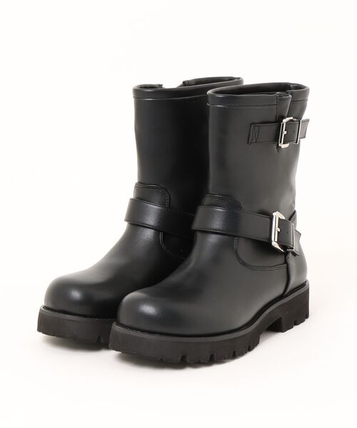 Bridget Birkin（ブリジットバーキン）の「【Bridget Birkin】オブリークトウエンジニアブーツ(553032)（ブーツ・レディース・ブラック/グレイッシュベージュ/ブラック系その他・24/22.5/23/23.5）」の7枚目の写真