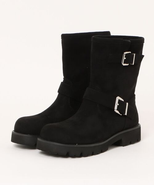 Bridget Birkin（ブリジットバーキン）の「【Bridget Birkin】オブリークトウエンジニアブーツ(553032)（ブーツ・レディース・ブラック/グレイッシュベージュ/ブラック系その他・24/22.5/23/23.5）」の8枚目の写真