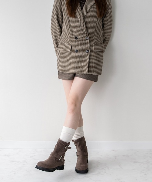 Bridget Birkin（ブリジットバーキン）の「【Bridget Birkin】オブリークトウエンジニアブーツ(553032)（ブーツ・レディース・ブラック/グレイッシュベージュ/ブラック系その他・24/22.5/23/23.5）」の15枚目の写真