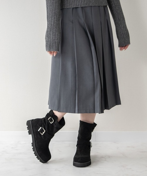 Bridget Birkin（ブリジットバーキン）の「【Bridget Birkin】オブリークトウエンジニアブーツ(553032)（ブーツ・レディース・ブラック/グレイッシュベージュ/ブラック系その他・24/22.5/23/23.5）」の10枚目の写真