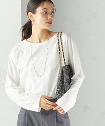 SHIPS | ワイド クルーネック コットン ロング スリーブ TEE(Tシャツ/カットソー)