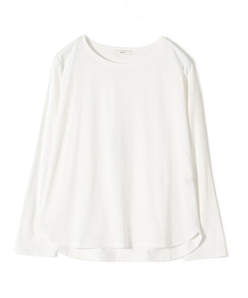 SHIPS（シップス）の「ワイド クルーネック コットン ロング スリーブ TEE（Tシャツ/カットソー・レディース・ホワイト/ブラック/ダークグレー・ONE SIZE）」の8枚目の写真