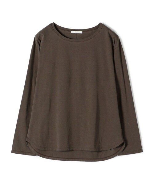 SHIPS（シップス）の「ワイド クルーネック コットン ロング スリーブ TEE（Tシャツ/カットソー・レディース・ホワイト/ブラック/ダークグレー・ONE SIZE）」の10枚目の写真