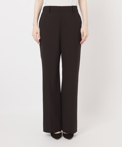 AP STUDIO スラックス テーパードパンツ　裾スリットパンツ　ウール ストレートインサイドスリットパンツ（スラックス）｜AP STUDIO